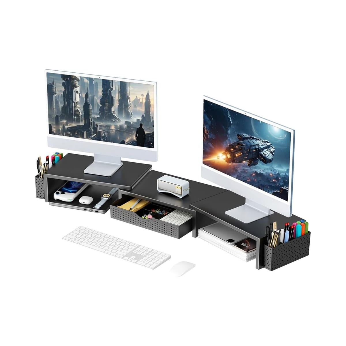 Gianotter Dual Monitor Stand Riser Review – The No-Assembly Desk Organiser That Declutters Your Workspace Instantly