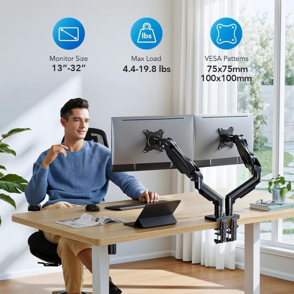 HUANUO FlowLift™ Dual Monitor Stand Review – The Full-Motion Desk Mount That Transforms Your Workspace Setup